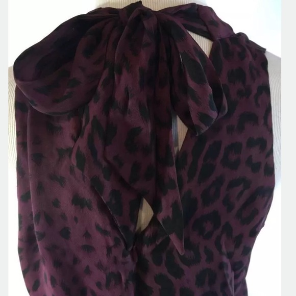 Parker Animal Print Halter Flare Dress NWT Large - Picture 7 of 8